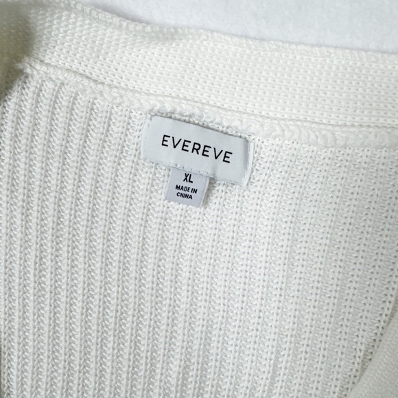 Evereve Hayes Cardigan Womens XL Ivory Taupe Stripe Button Front‎ - Picture 3 of 5